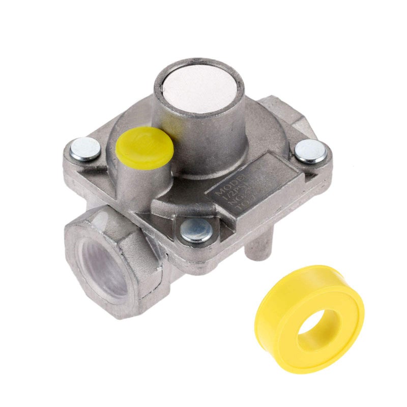 Aupoko 3/8" Natural Gas Regulator, 3/8" -18 NPT Natural Gas Low Pressure Regulator, Fits for NG Gas NPT Natural Gas Low Pressure Regulator with Gas Line Pipe Thread Tape - Image 1